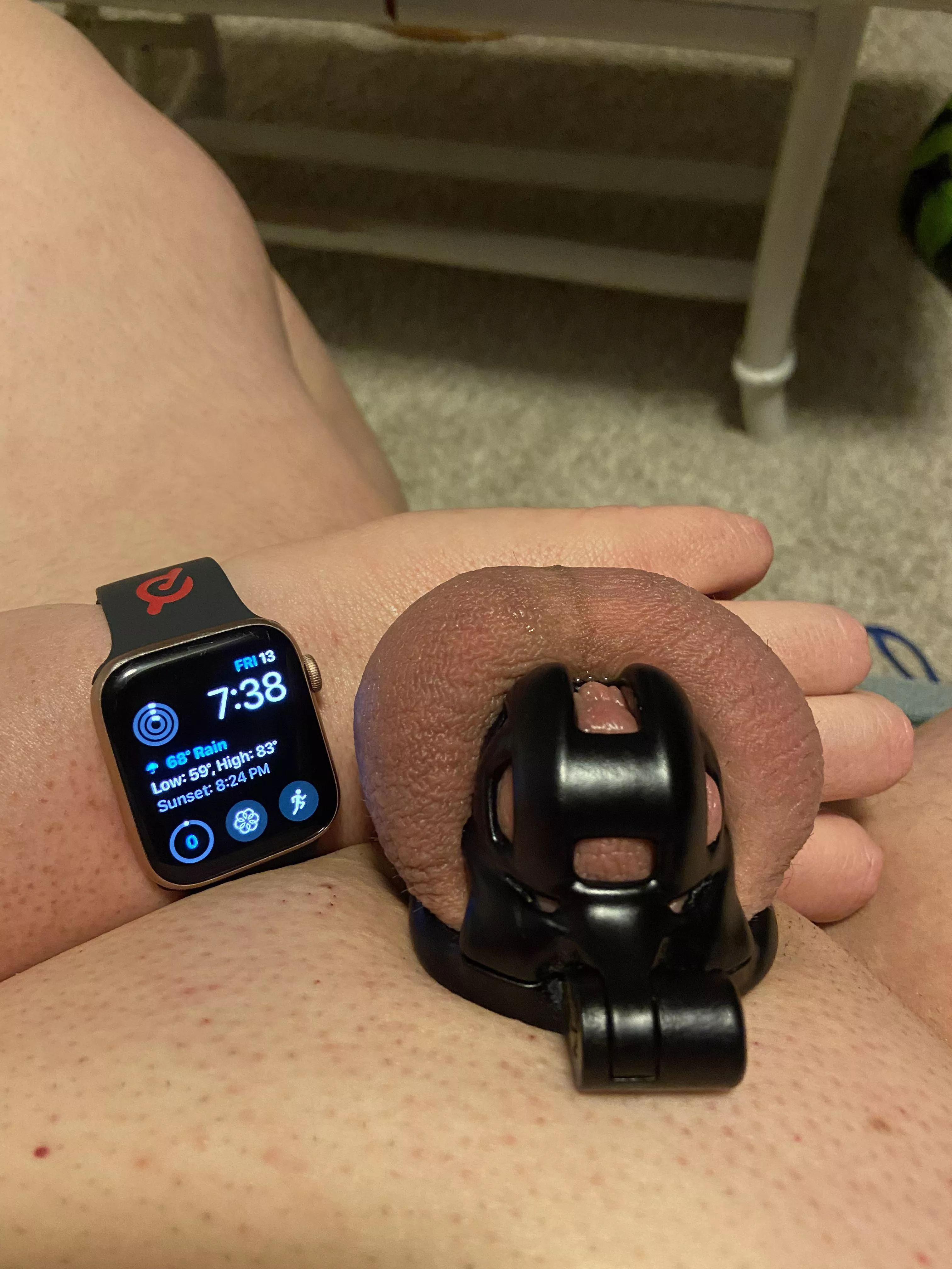 Day 16/15(?)… Leaking almost constantly now. You can see a little bit at the tip. Balls are really full and tight. posted by Kcsubboy1983