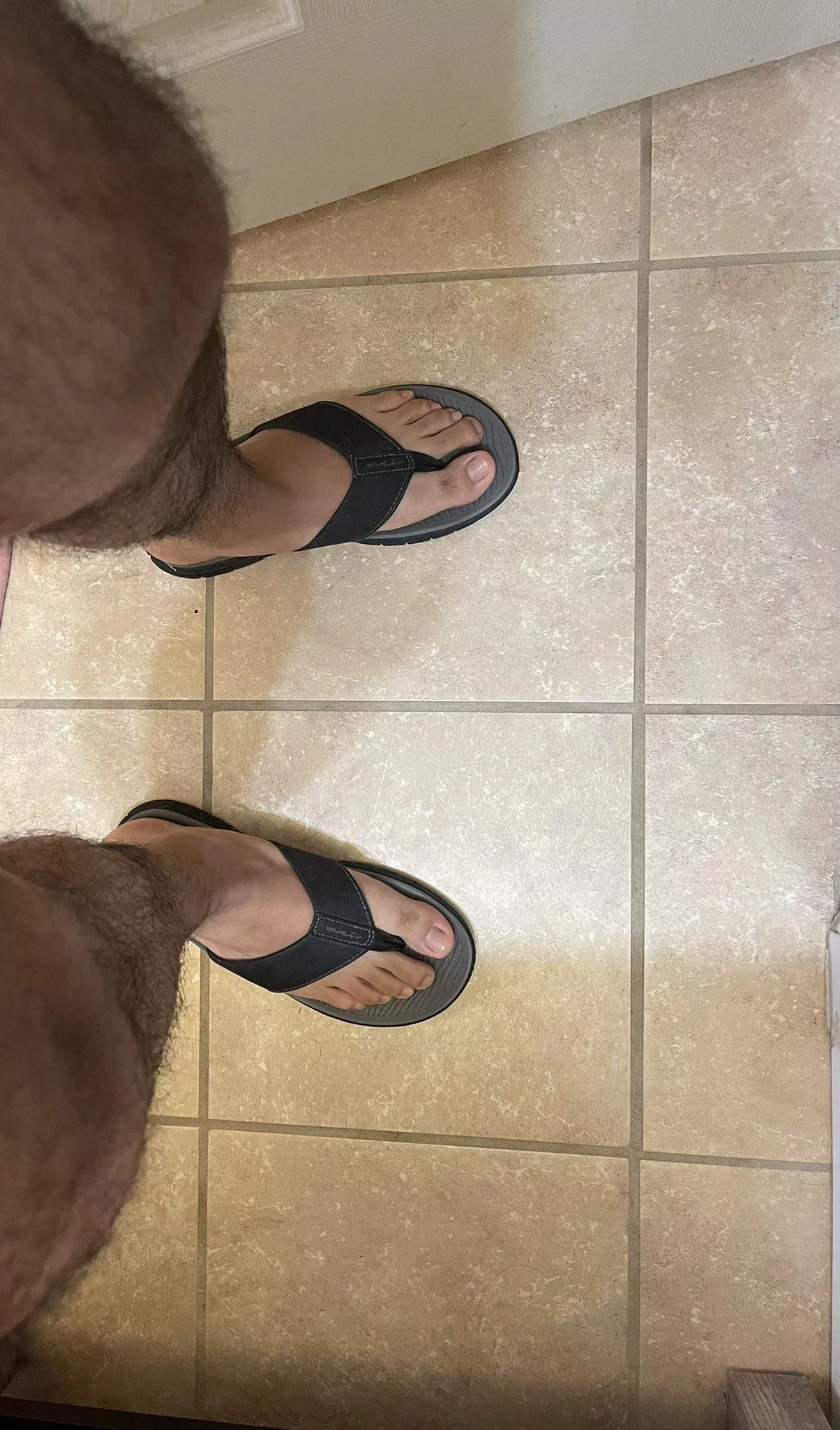 Decided to try on my father’s flip flops posted by Forsaken_Taro1323