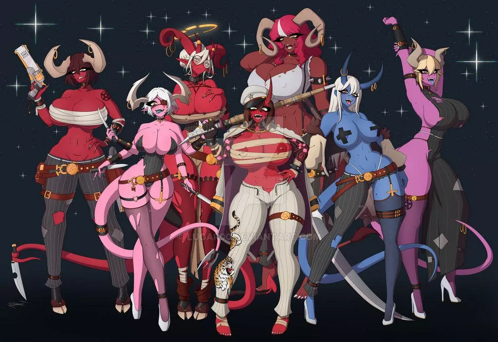 Demon Family posted by LUGAROO-ART