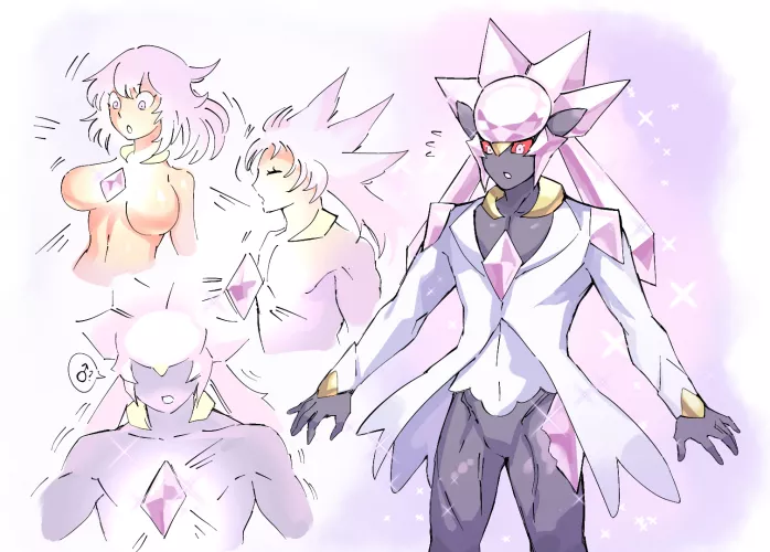 Diancie Transformation (Diancie gijinka TGTF) by m0pan