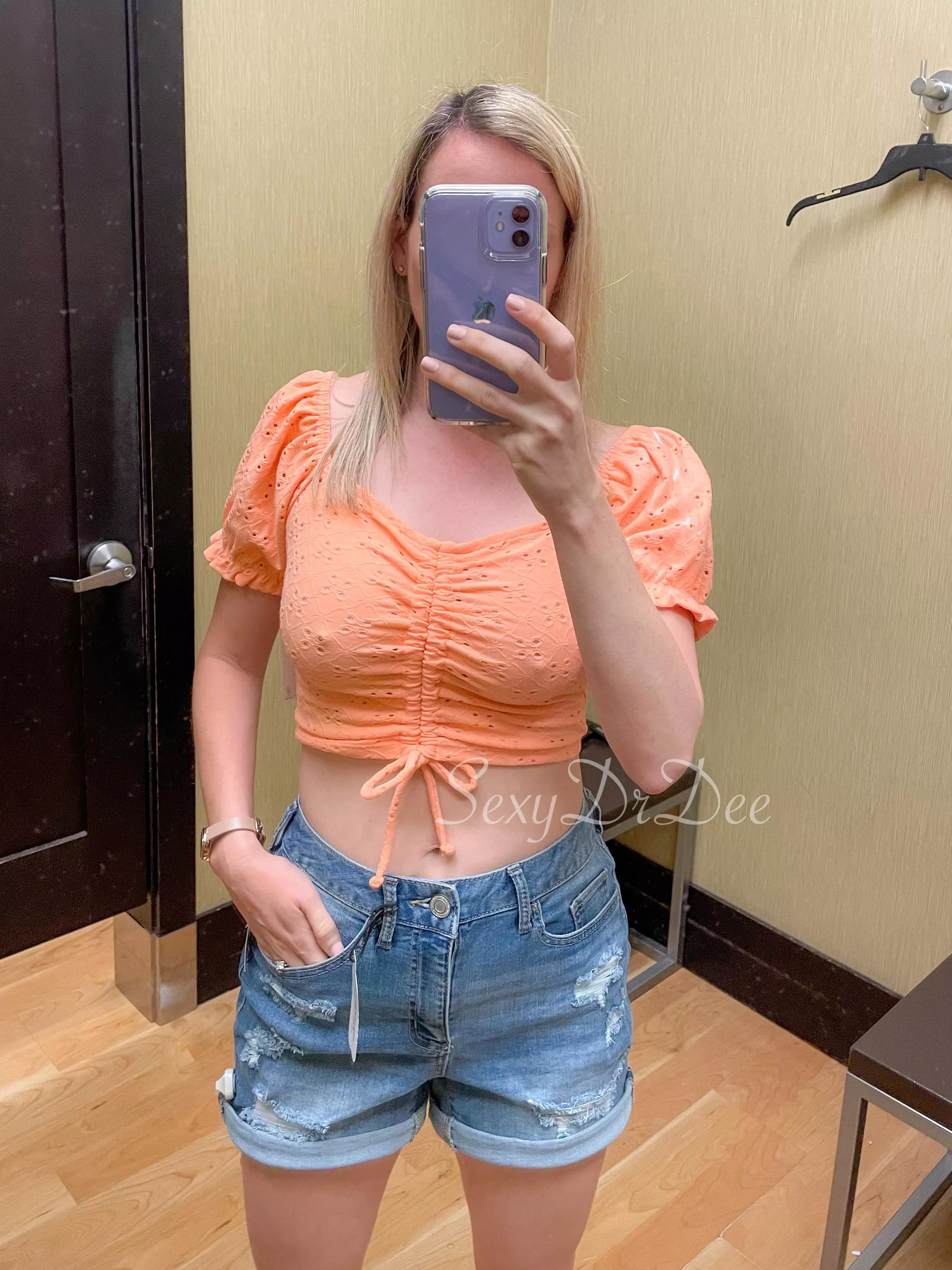 Didn’t expect this when trying on this new top posted by SexyDrDee