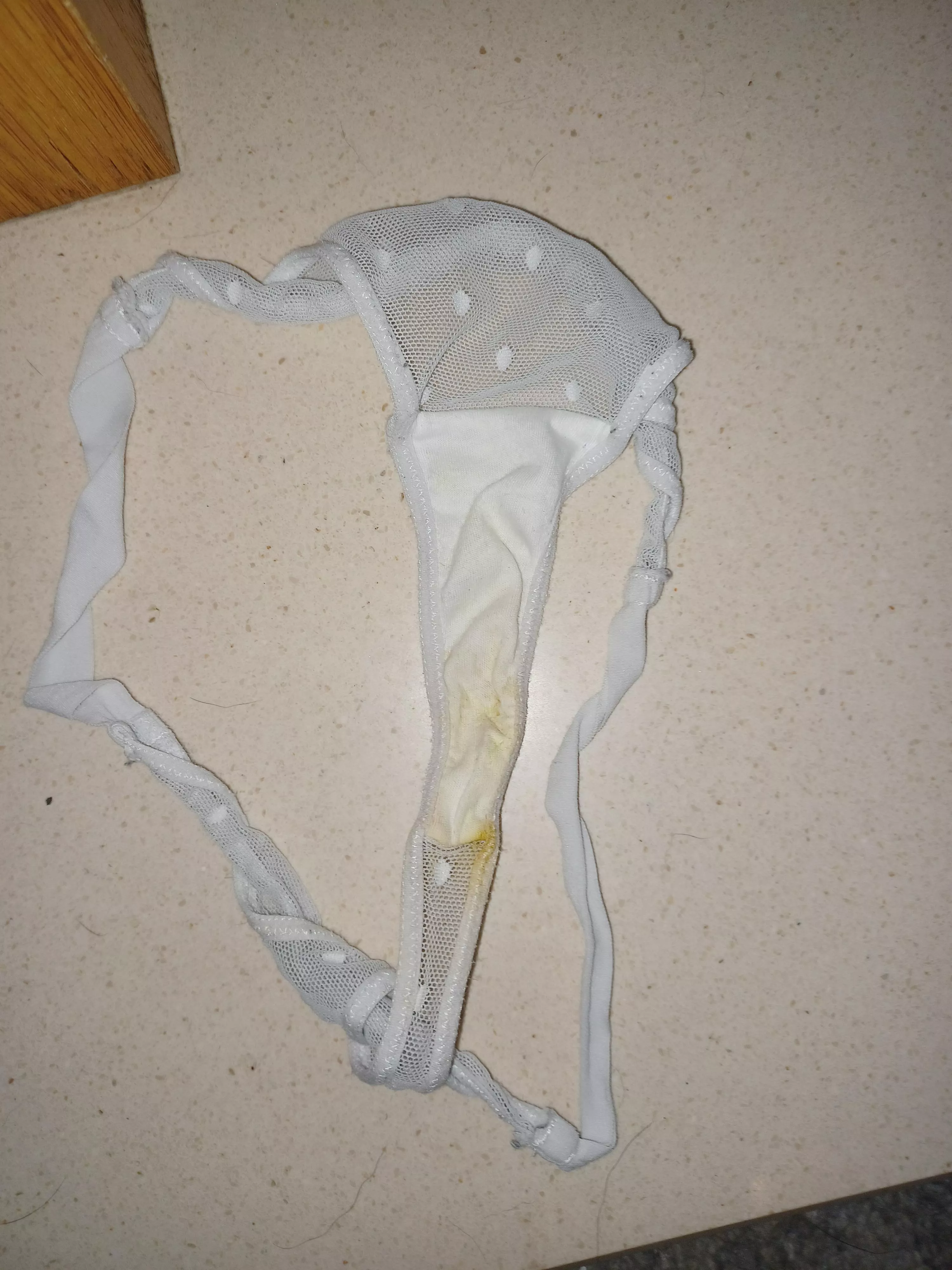 Dirty stained white thong posted by Bigwazza12