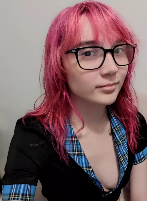 Do I look like a smart school girl?🙈 by iambatmansbff