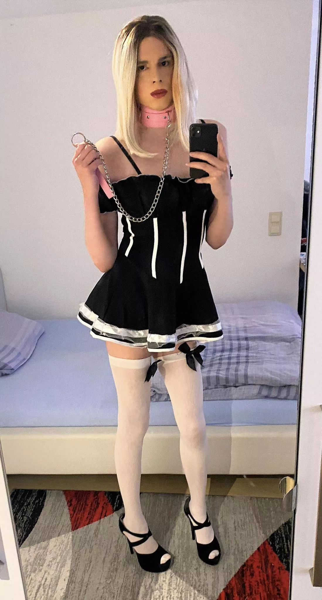 do I really have to go out like this? the dress is pretty short🙄 posted by cd_slut99