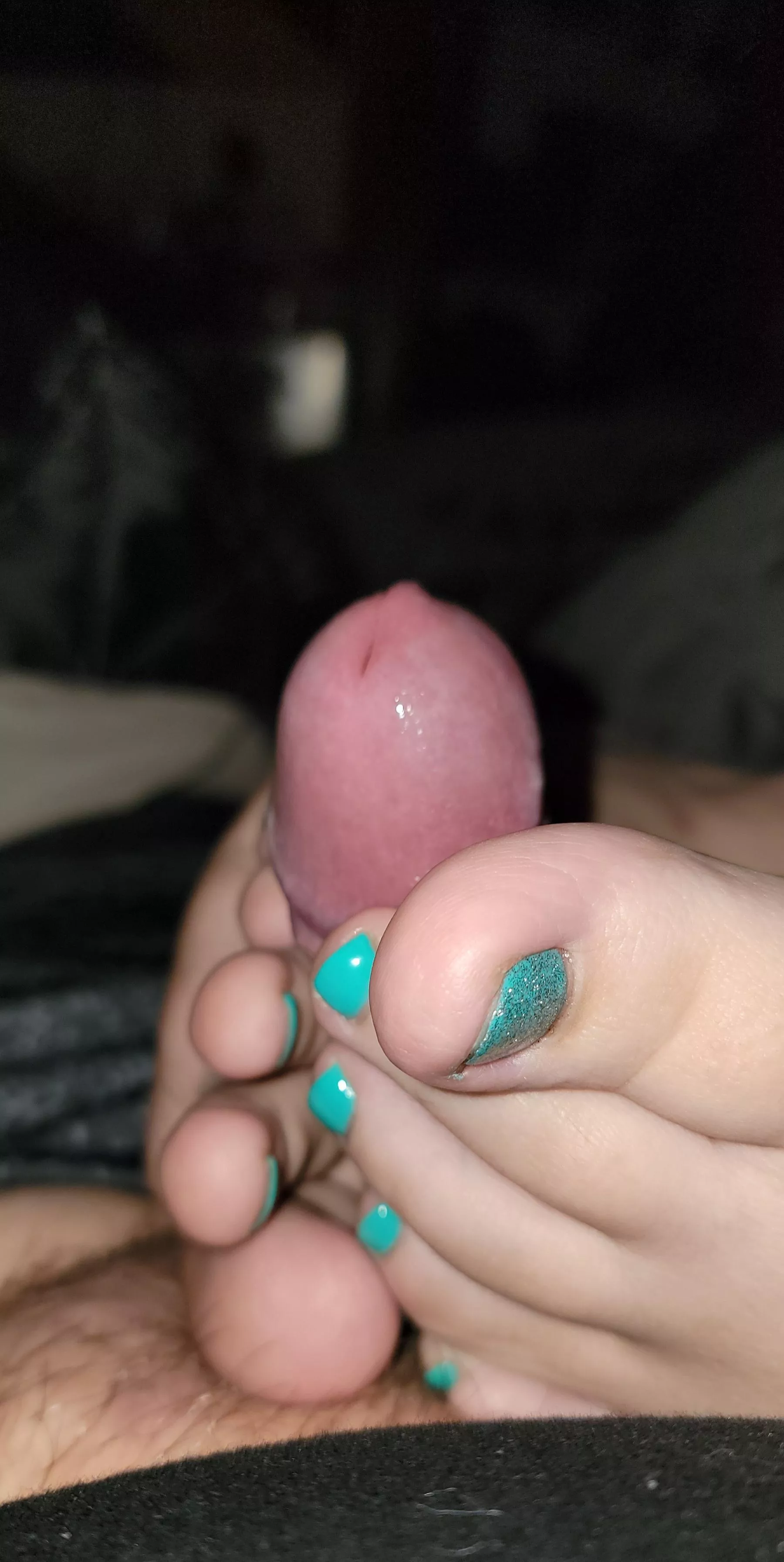 Do my toes look good around his cock? posted by Murky-Rock1248