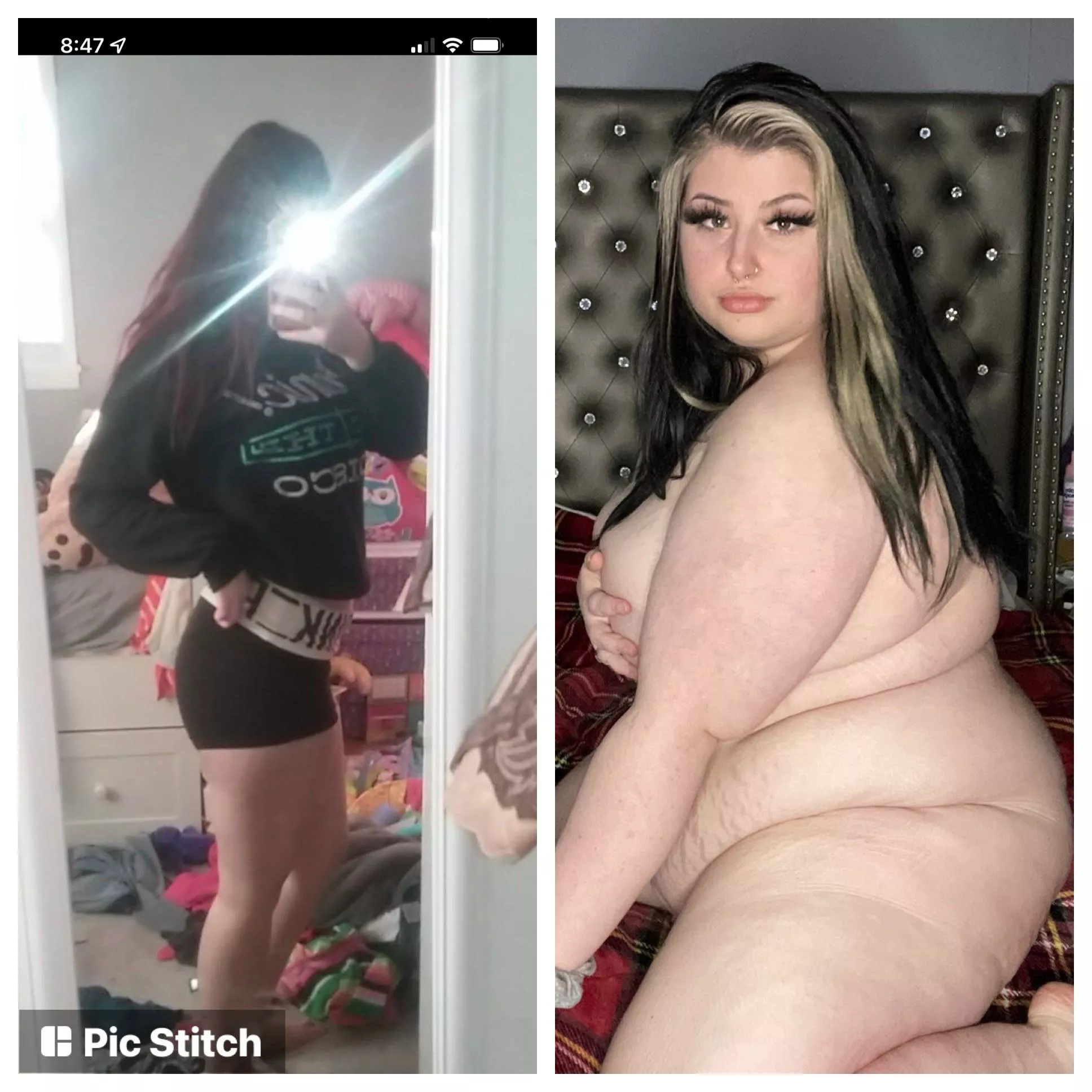 Do you like me on the left or the right 😅😅😅 posted by sugargirl2001