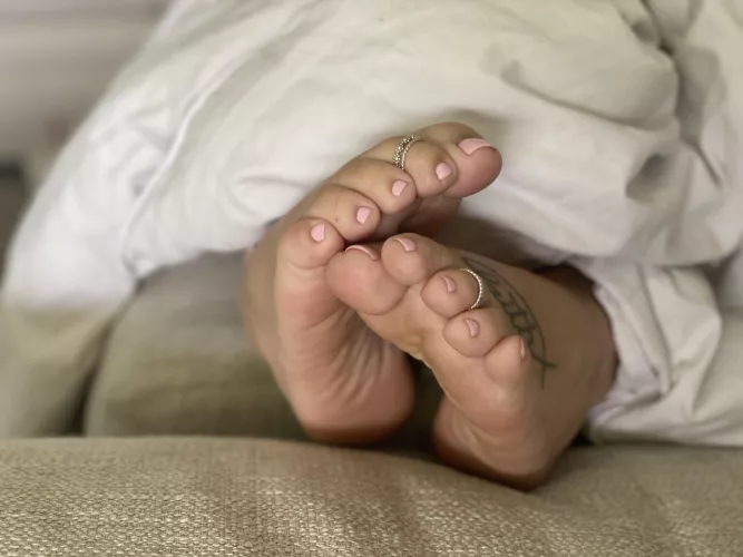 Do you like my fresh pedicure? by SoftSolez