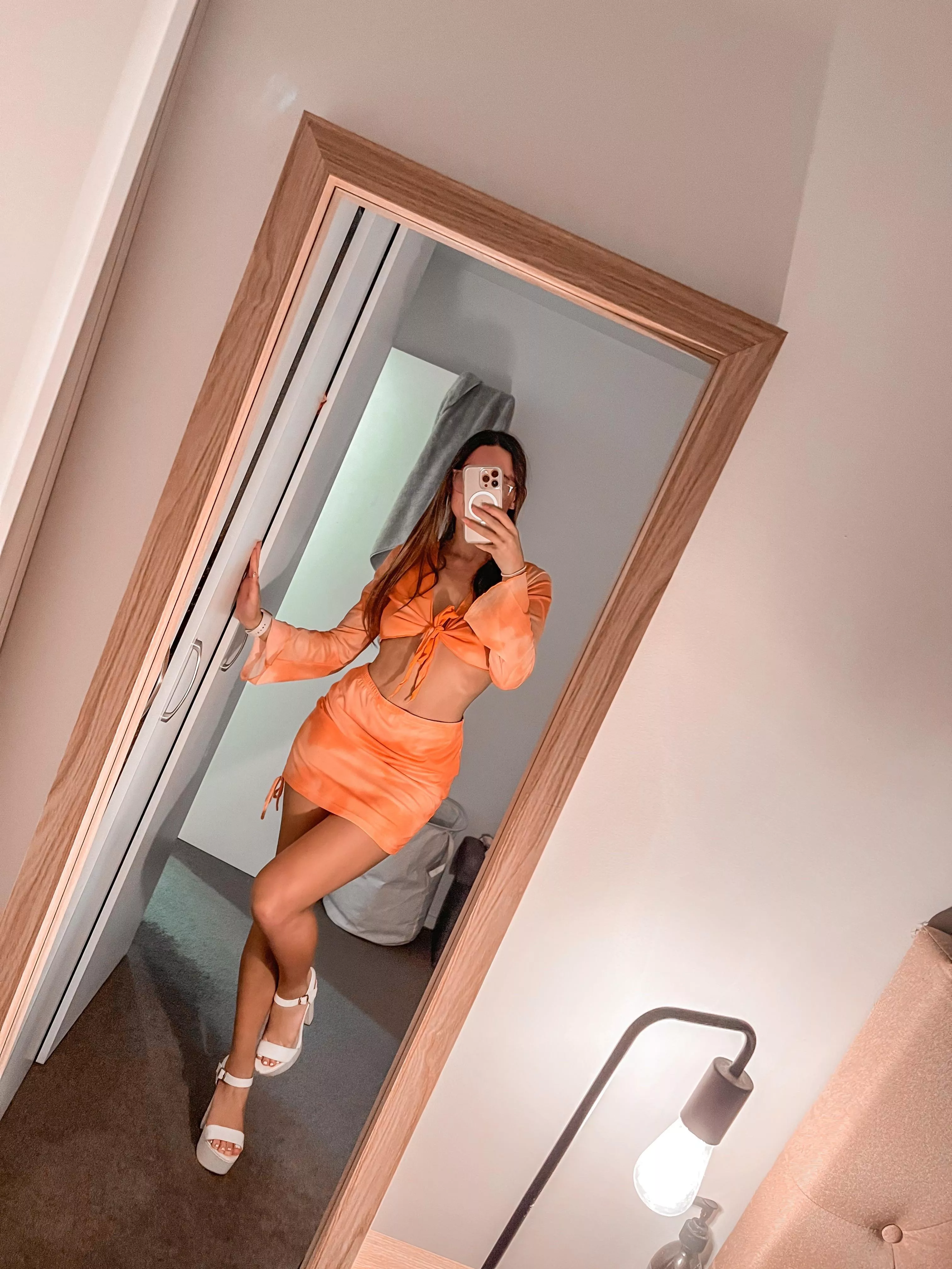 Do you like my outfit? 🧡 posted by bubblebuttbunni