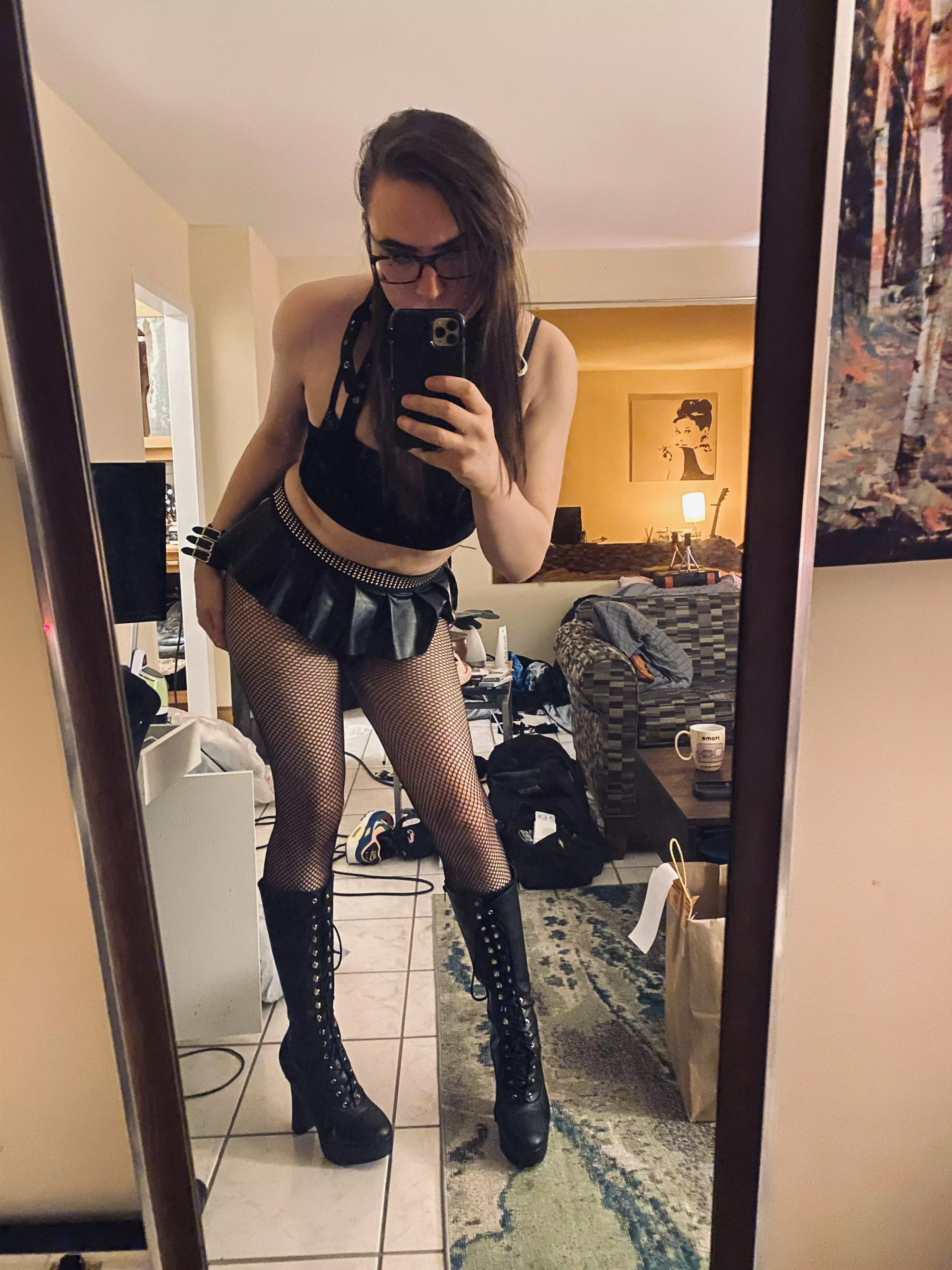 Do you like my outfit? Does it make you want to stick your cock in my trap butt hole? posted by AvaShade