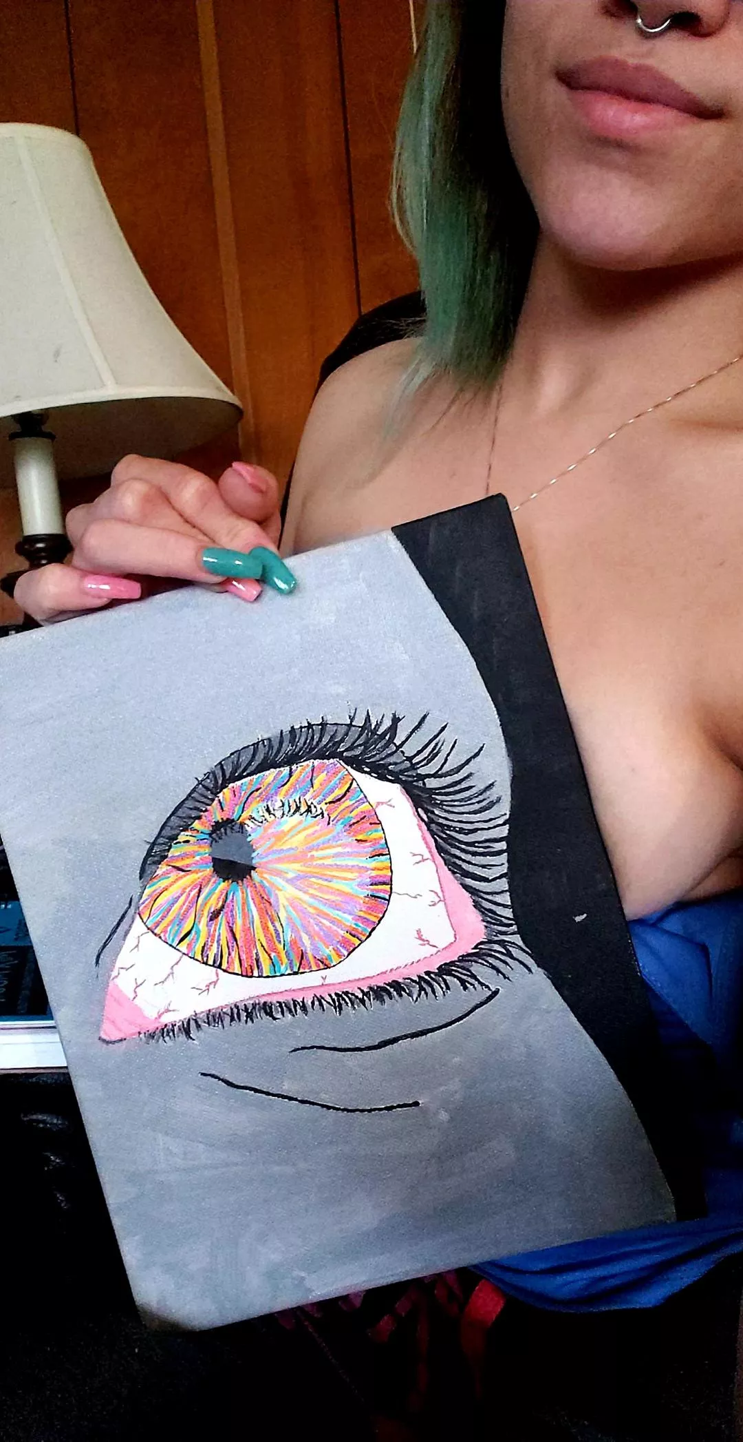 Do you like my painting? posted by CynderBunn