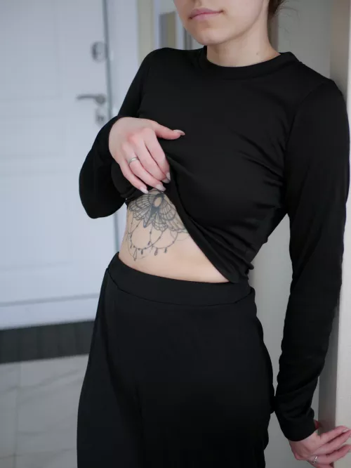 do you like my tattoo? by littlehornybae