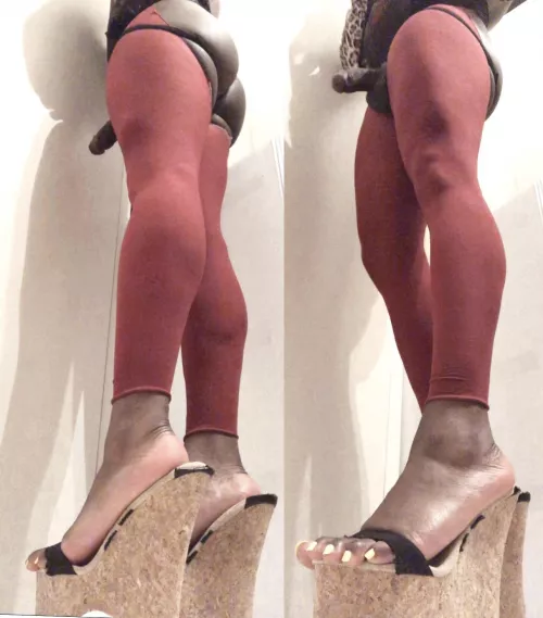 Do you like my wedges? by tgirlshayla