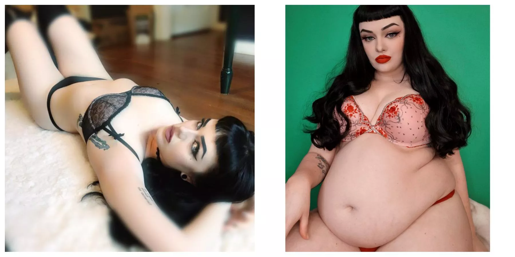 Do you like pin-up girls who get extra plump? ✨ posted by curvygothgf