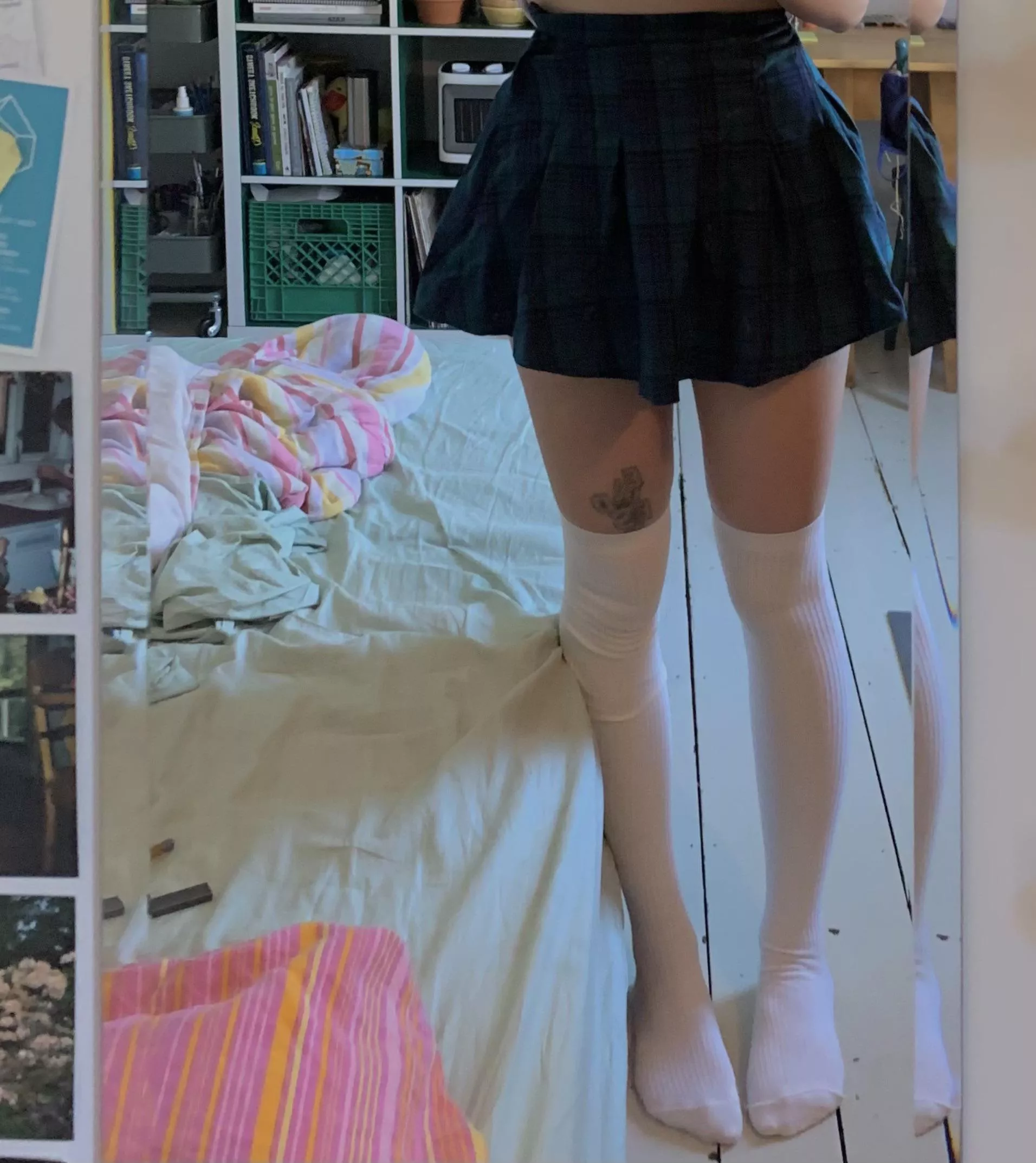 do you like thigh high socks and skirts? posted by girlfear
