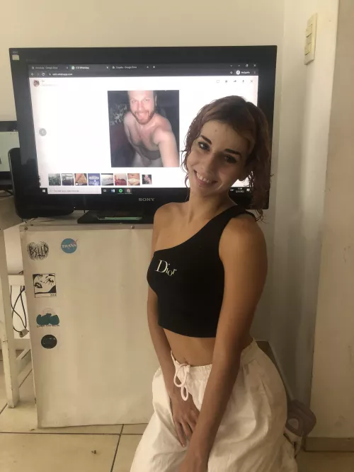 Do you remember Allie? My sissy slave with a tiny lil clitty? Well I order her to train my sexy poses to became a whoore like me, her [domme] but she only looks pathetic 😂😂 by Siren_Bae