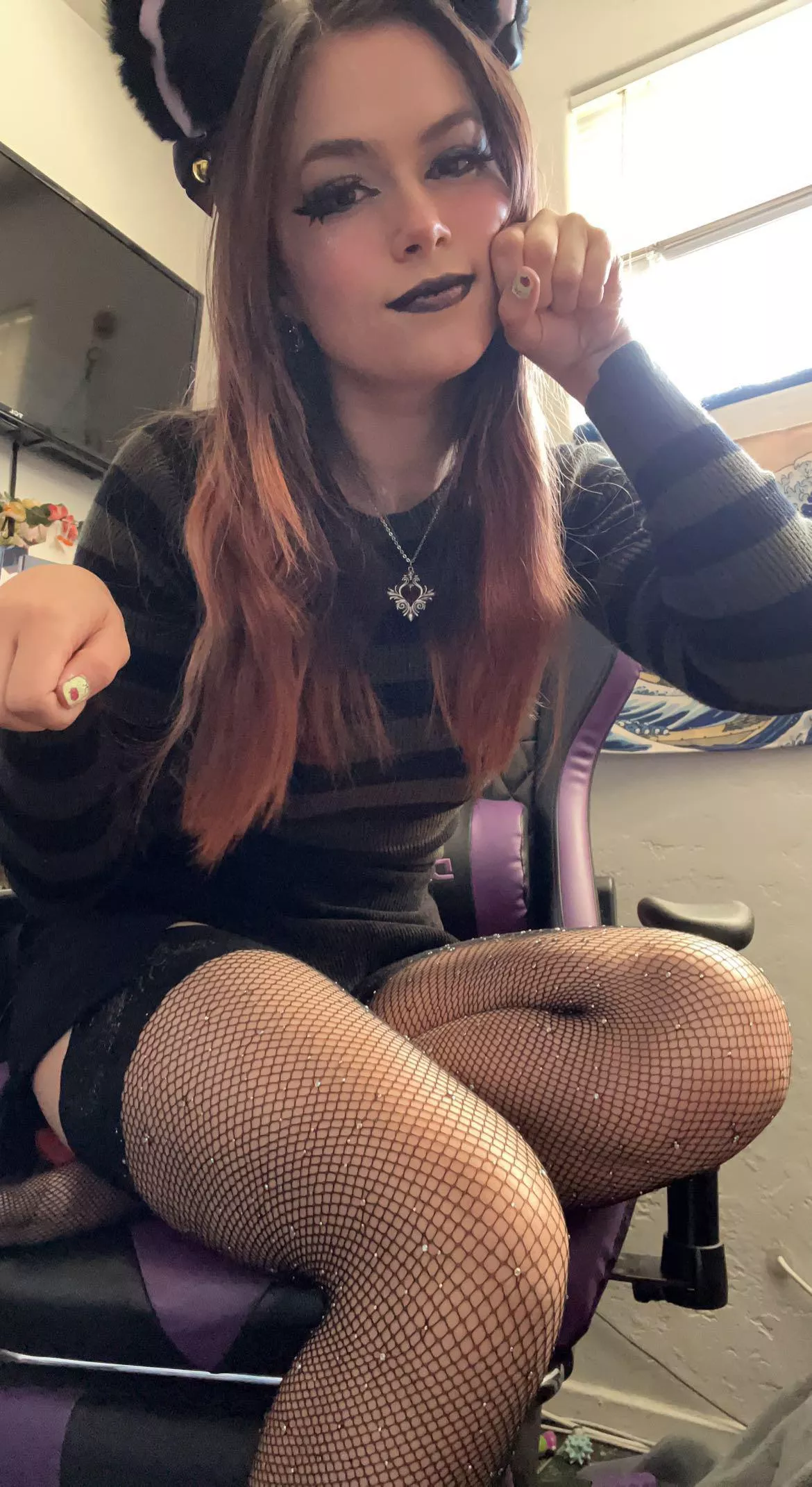 Do you think I’m a good kitty or a bad kitty? posted by littleredridinghooo