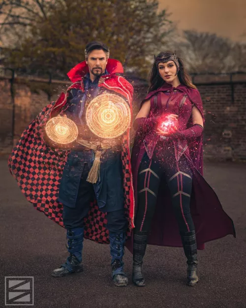 Doctor Strange & Scarlet Witch by Cumbermatch & Taya Miller. by Supercosplaylover