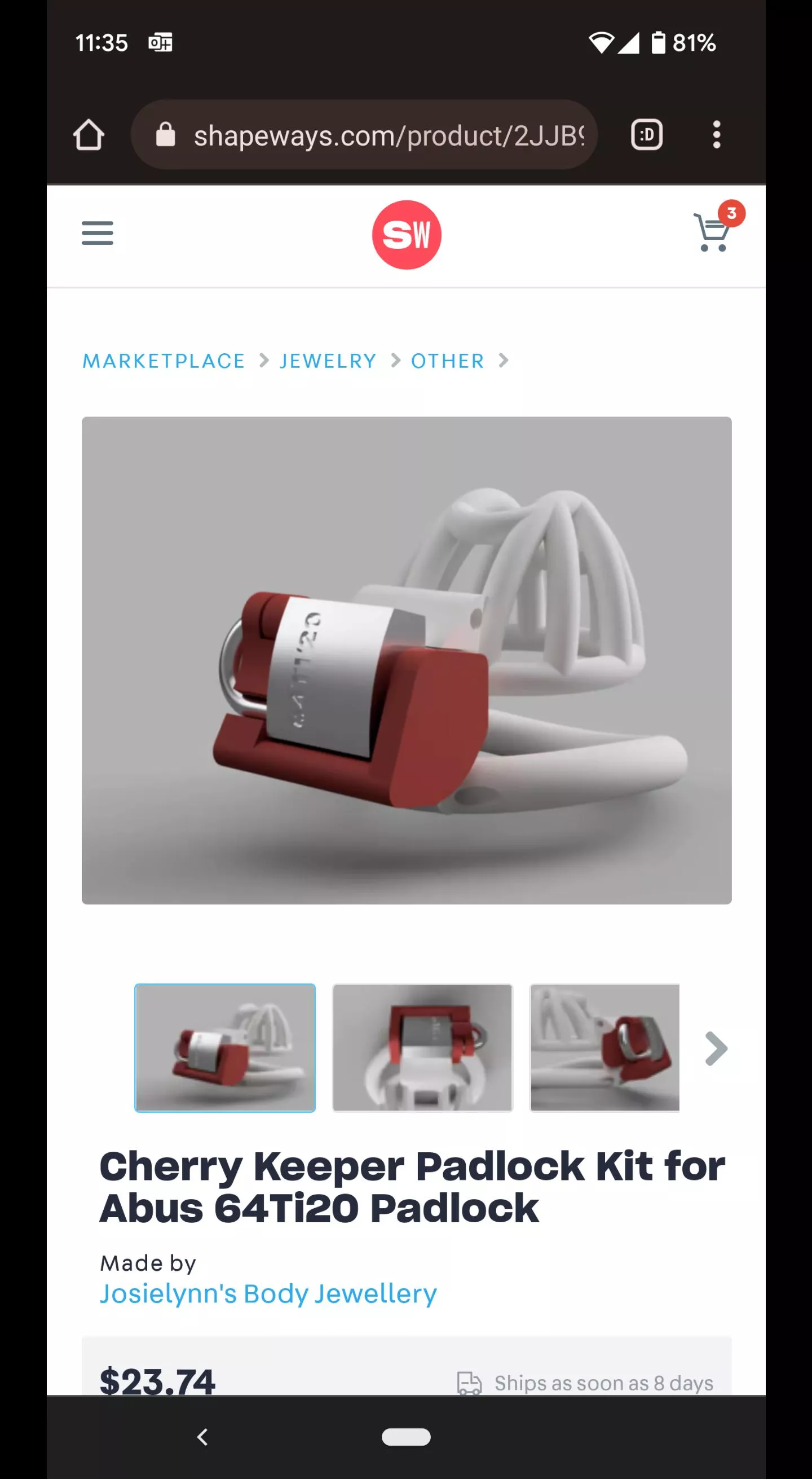 does anyone know if there is a similar attachment for the kink3d cages? I would like to use a padlock for my cage... posted by juri69
