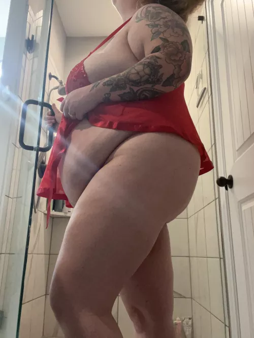 Does my belly hang enough for you? 👅 by Plus_Babygirl