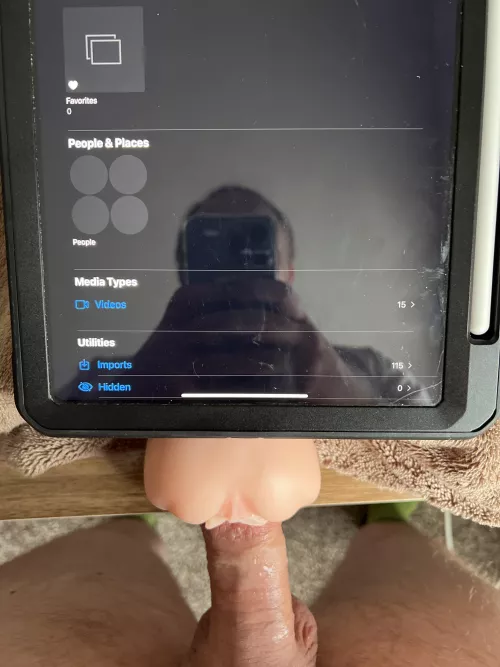 Doing jerk tribute with my toy to NUDES on KIK: GExpress1995 by SuperBag2508