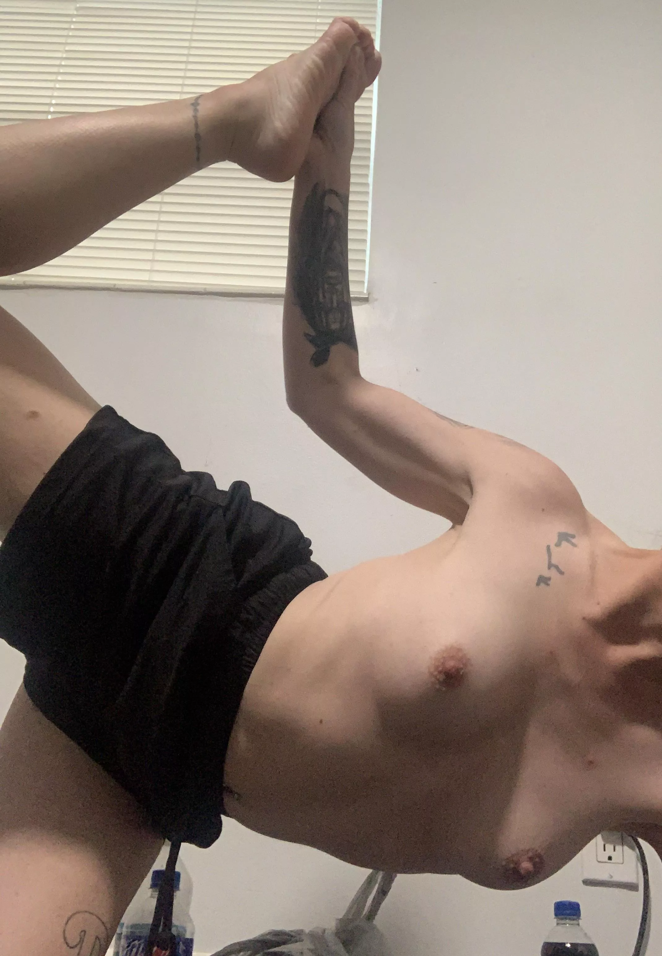 Doing yoga topless is always better ! posted by PantiePrincess300