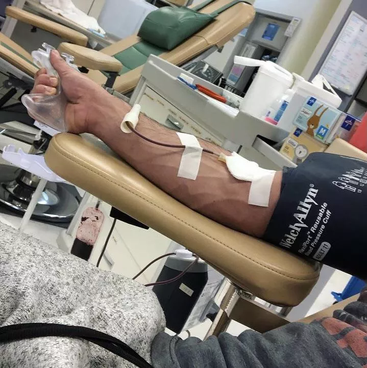 Donating blood today🩸 posted by TristanMoreau