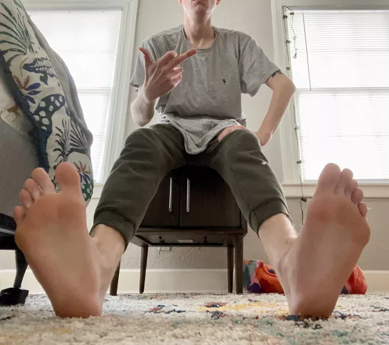 Don’t be afraid to approach in my DMs. I promise I don’t kick…too hard. by BlondeBoyFoot