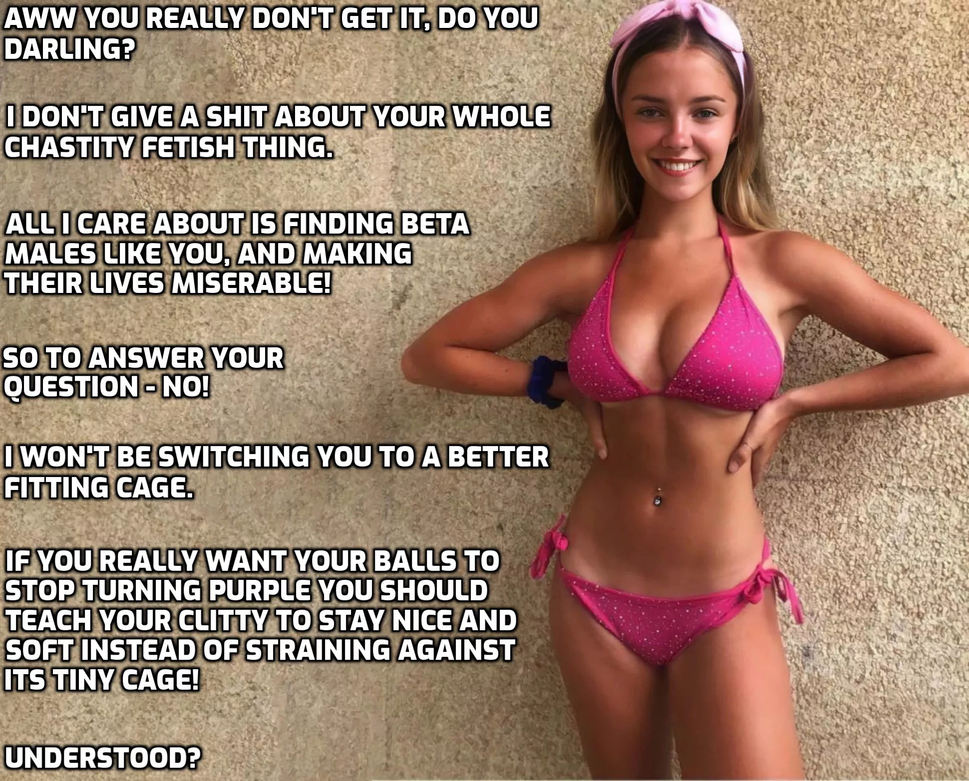 Don't complain to your new keyholder. posted by nubsimp