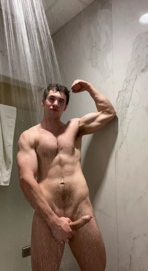 Don’t step in this shower if you aren’t ready to be pinned to the wall and fucked silly by Jackpackage71