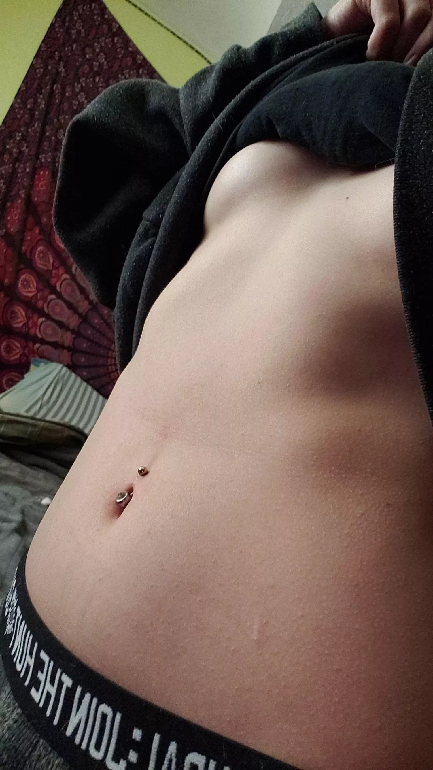 Don’t you just love my belly button and soft ass skin? It’s perfect 😘 posted by chanelscarlett92