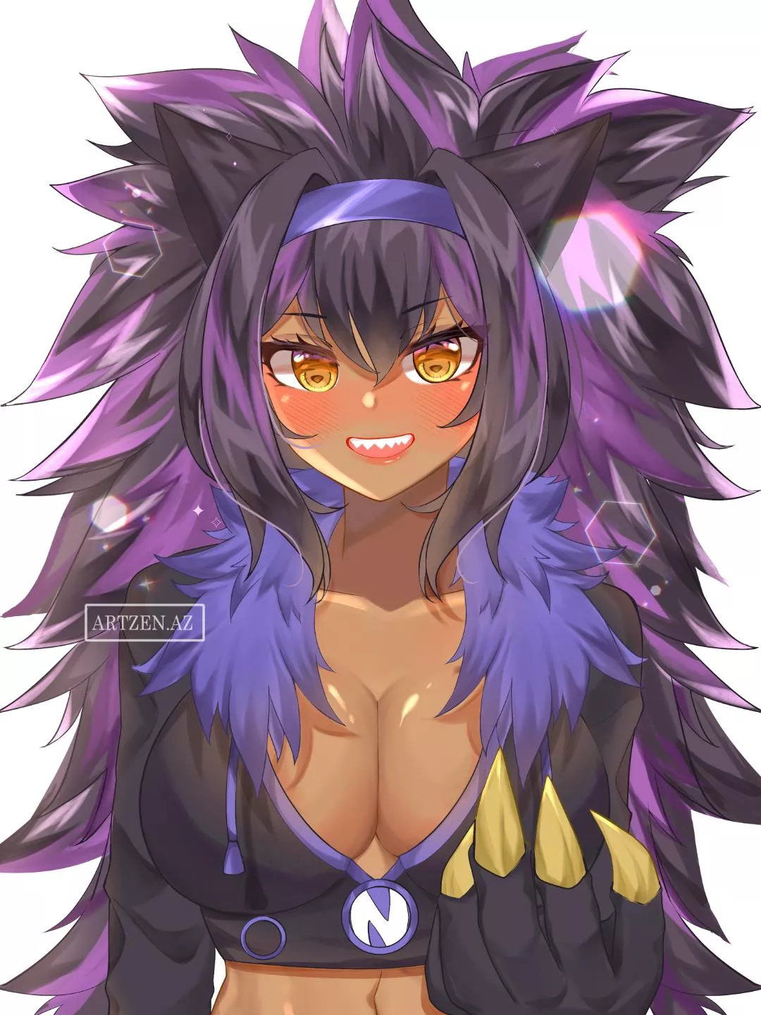 Dragon Girl with kitty ears [Original] posted by artzenaz