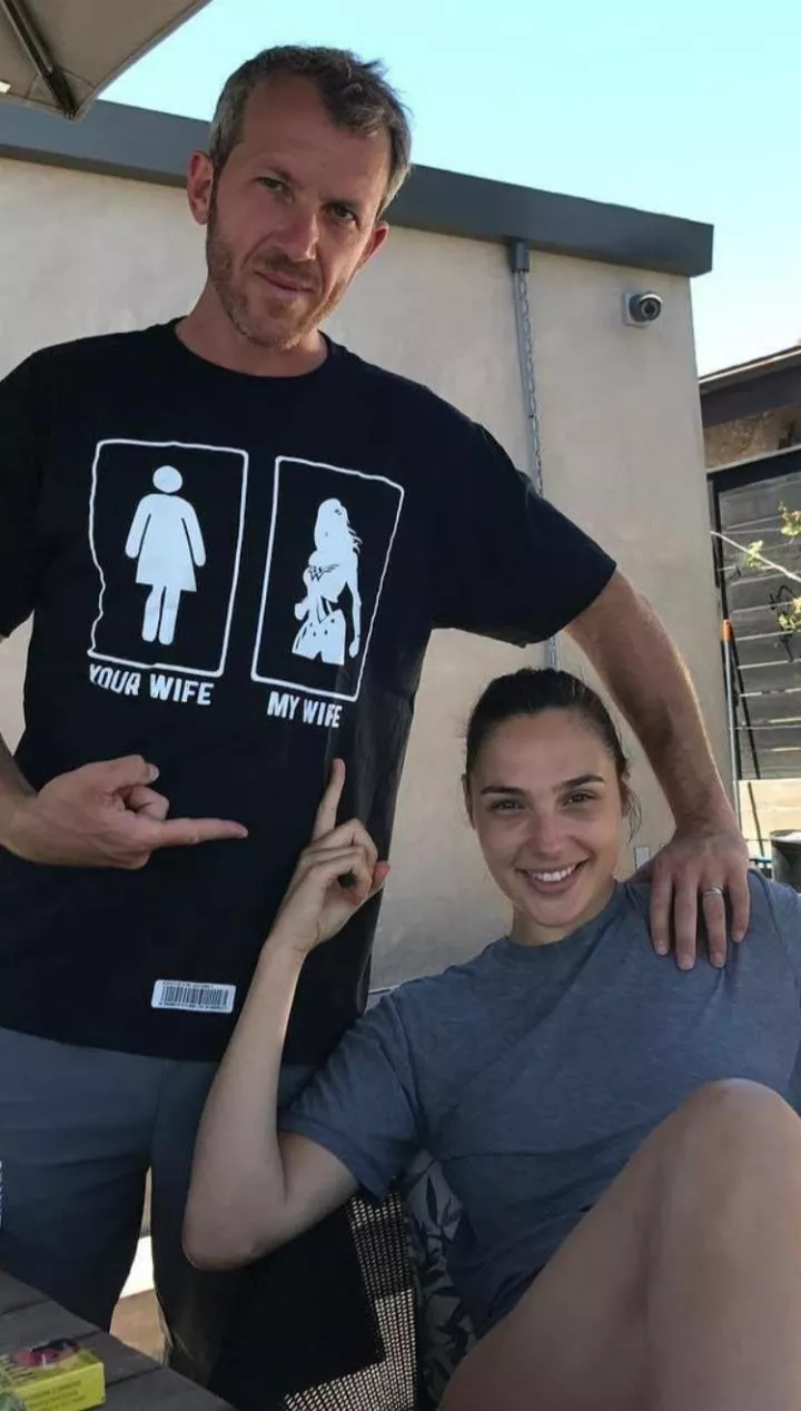 Dream: Marry a girlboss who would love you as much as Gal Gadot loves her good boy - buy this tshirt - recreate this pic with bosswife posted by CatOfRivia