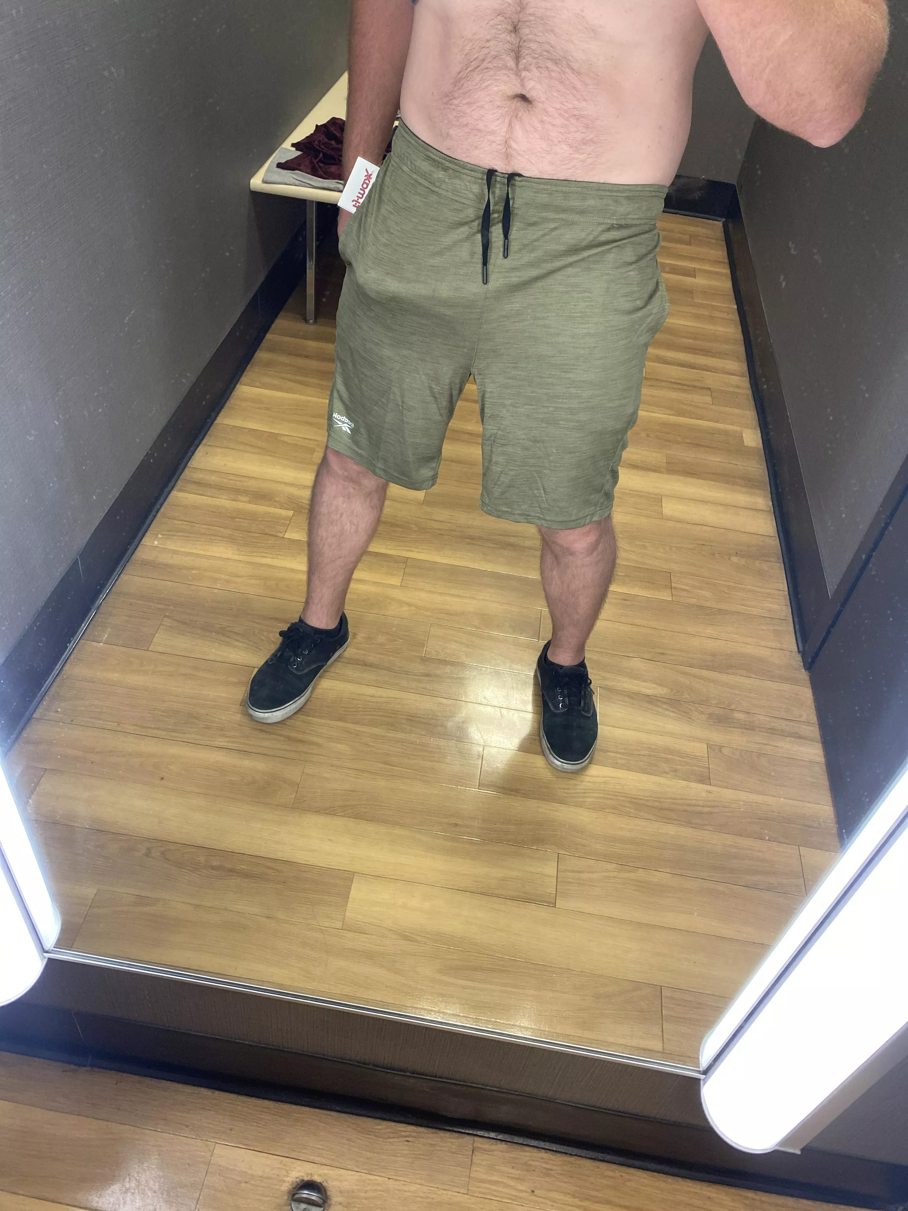 Dressing room bulge 26M posted by Heretodaygoneanytime