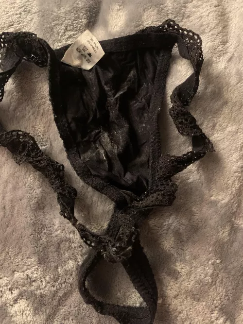 Dried cum in my wife’s XS lace thong by kennygraham