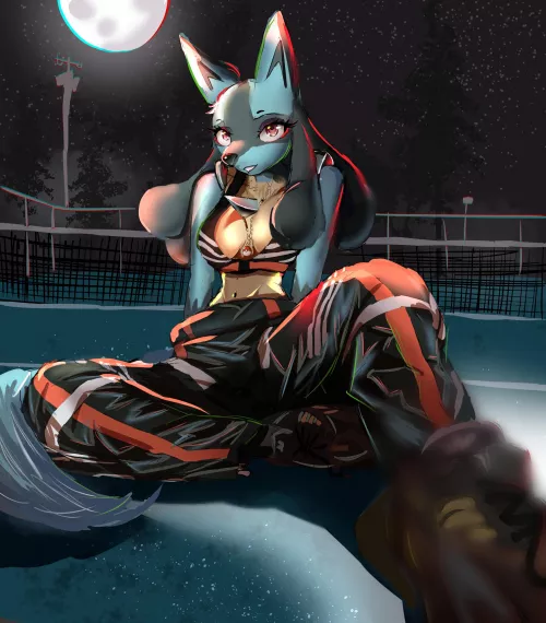 Dripped out lucario OC by MariruBallin