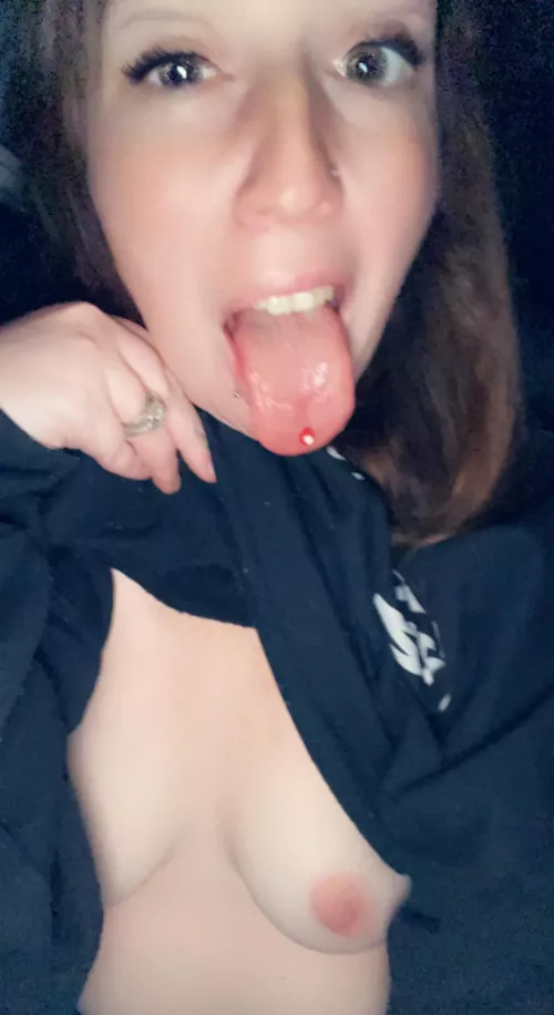 Driving home in just a hoodie and leggings. No panties or bra by Brattybabe225