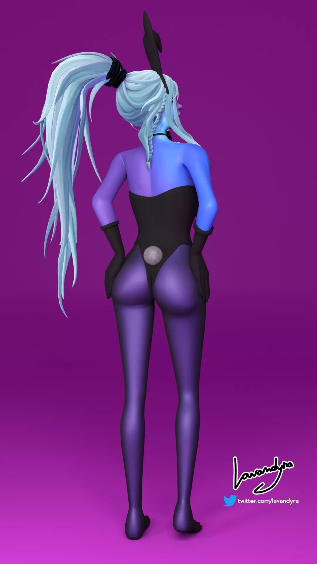 Drow Ranger Arcana Bunny (#2) (Lavandyra) posted by lavandyra