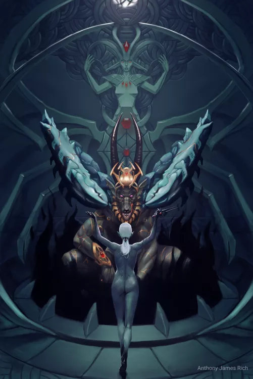 Drow summoning ritual (Anthony James Rich Art) by Minotaurbull4