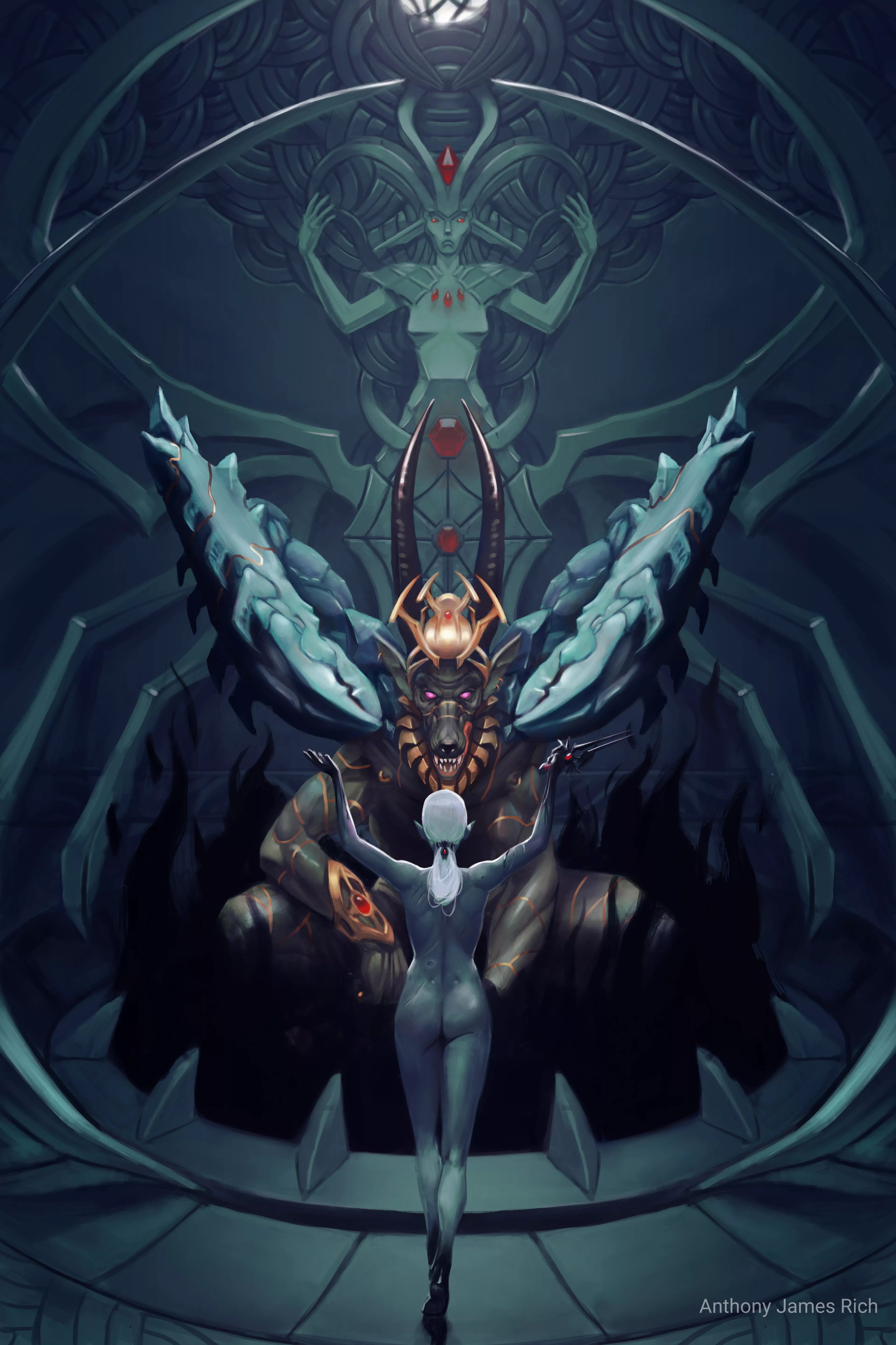 Drow summoning ritual (Anthony James Rich Art) posted by Minotaurbull4