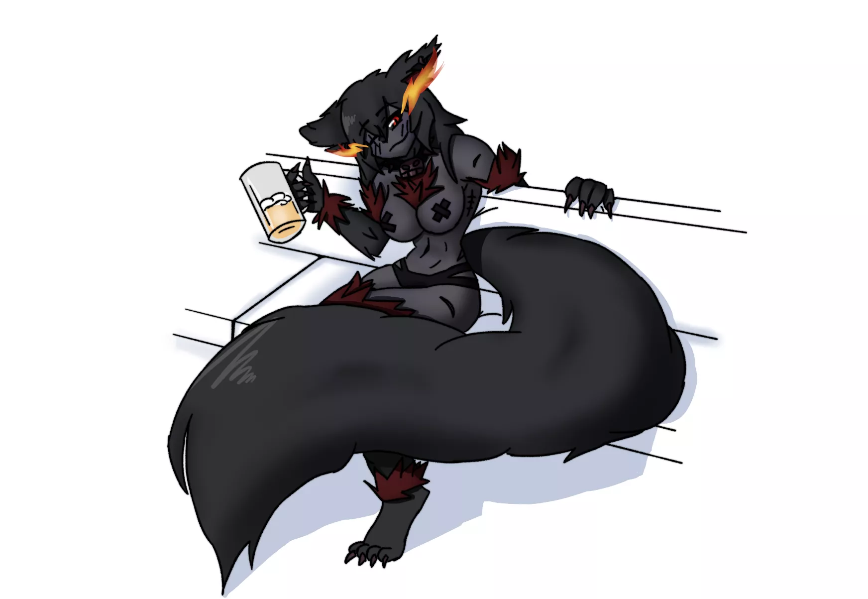 Drunk hellhound (oc) posted by koma_50