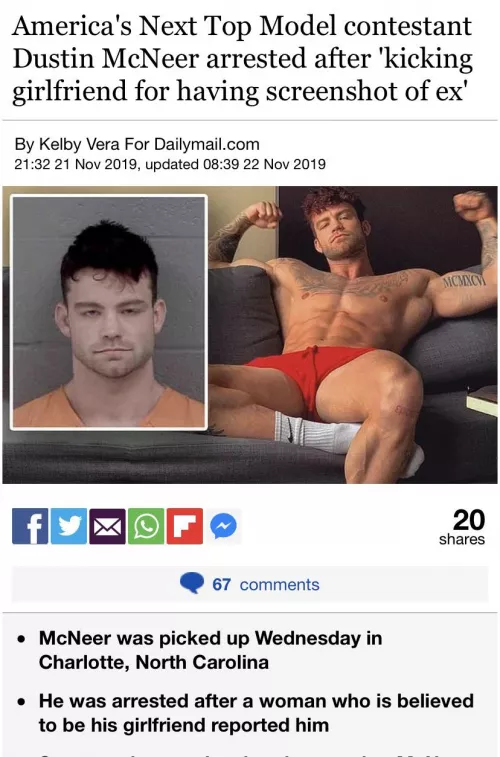 Dustin McNeer.. Used to be a favorite, found out he beats women by peavines