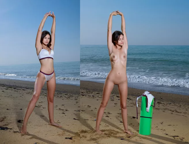 Dzhili Doing Beach Yoga by crotch-eater