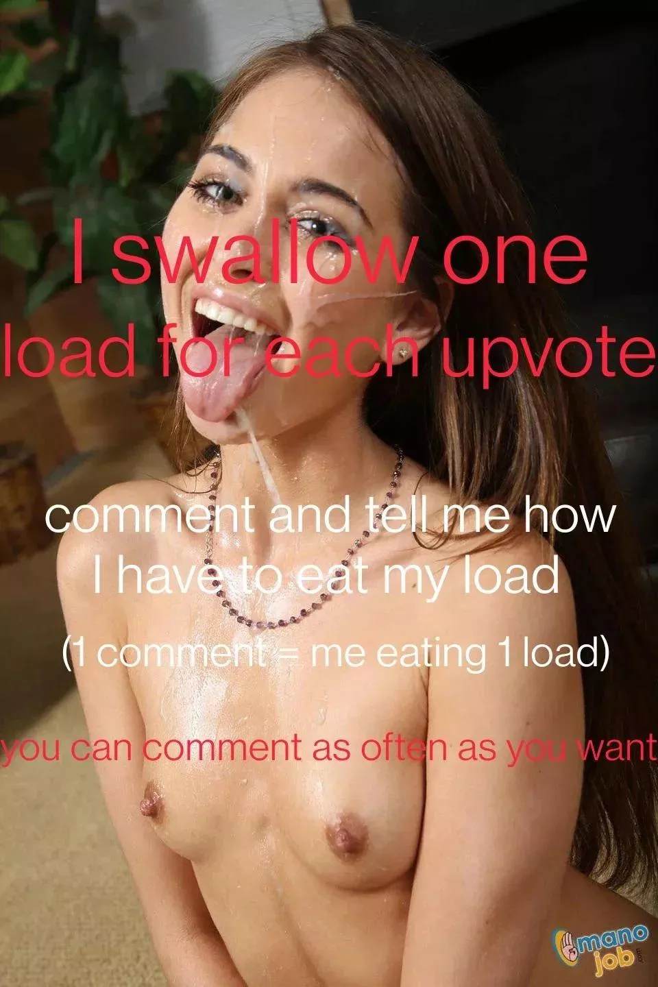 Each comment gets a proof! Make me a fulltime cum eater... posted by Icy-Purchase-878