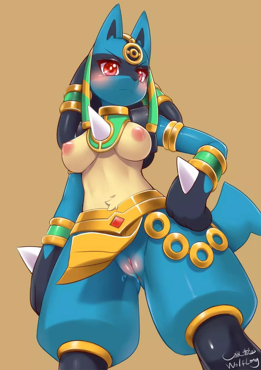 Egypt Lucario (wolflong) posted by Shame_Alt