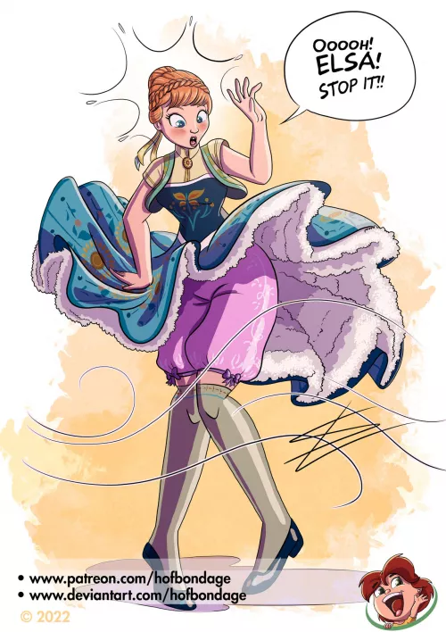 Elsa! Stop it! by HofBondage by Xzaghoop