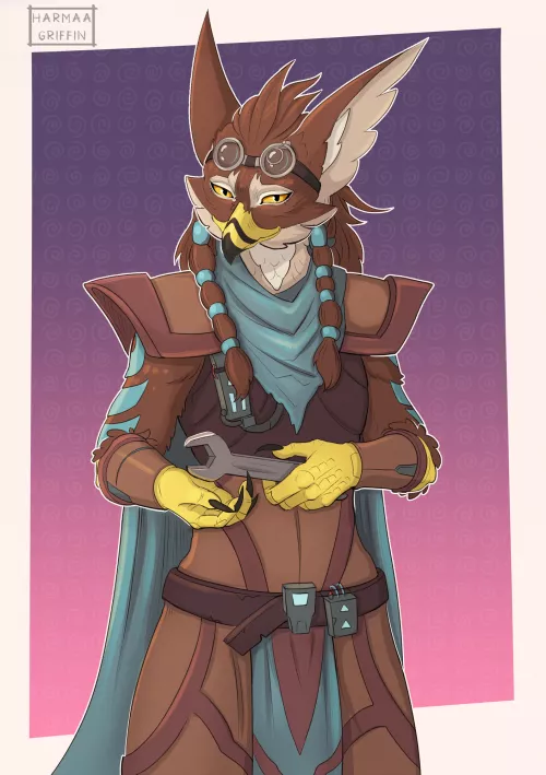 Engineer Birb (HarmaaGriffin) oc by HarmaaG