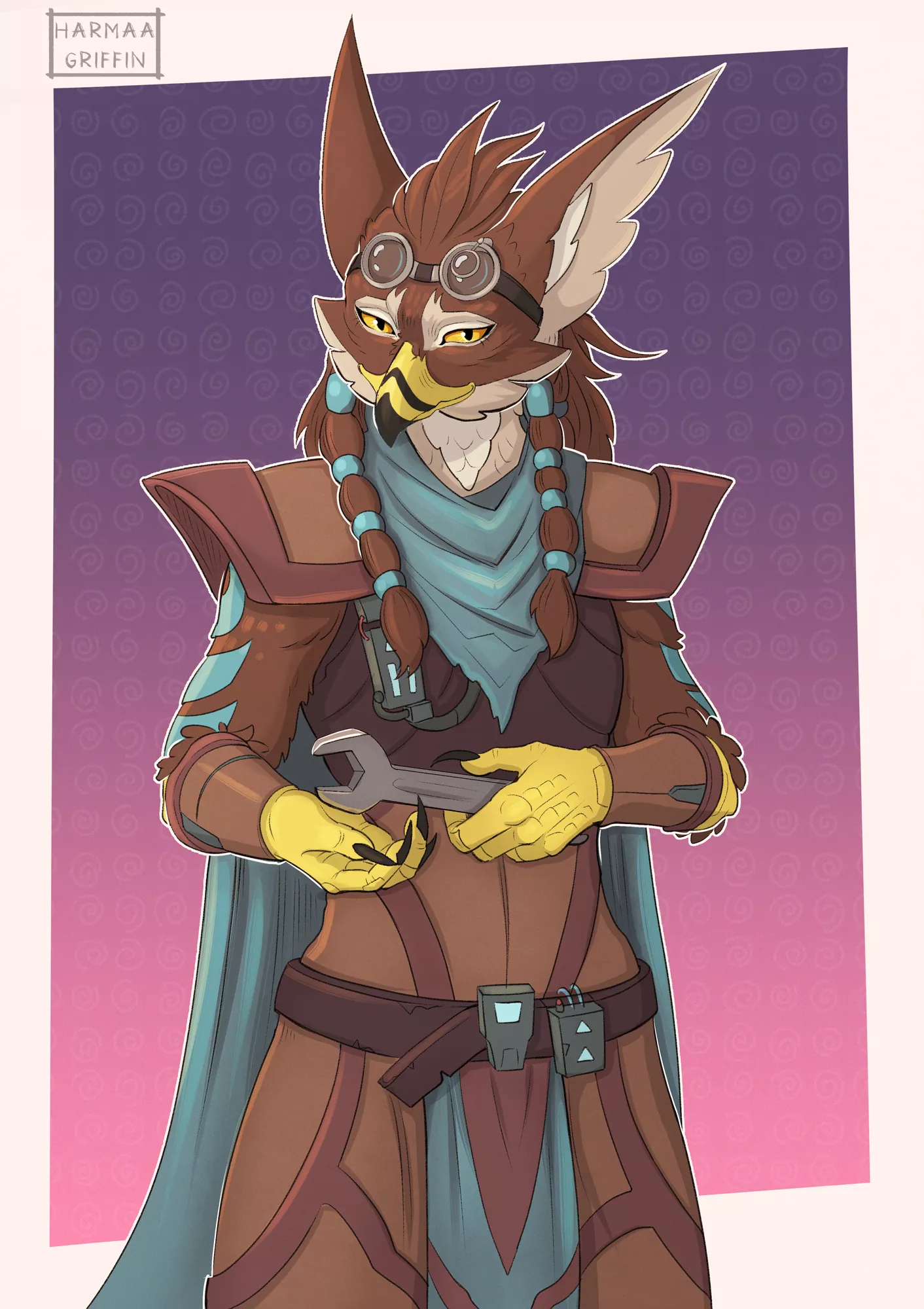Engineer Birb (HarmaaGriffin) oc posted by HarmaaG