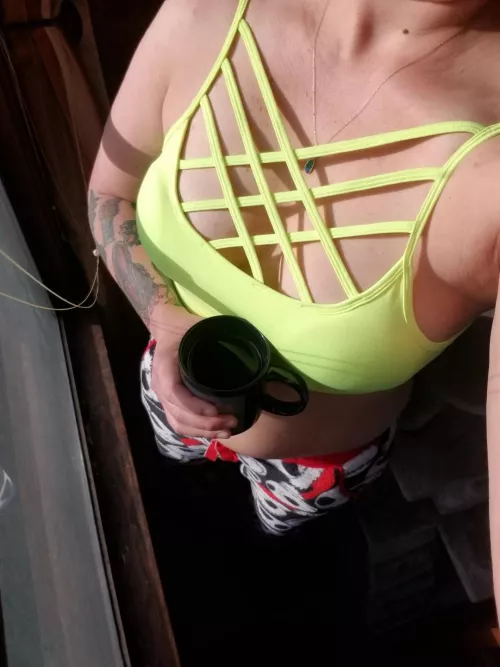 Enjoying a little sun with my coffee today. Happy Saturday yall! by CatDog21334