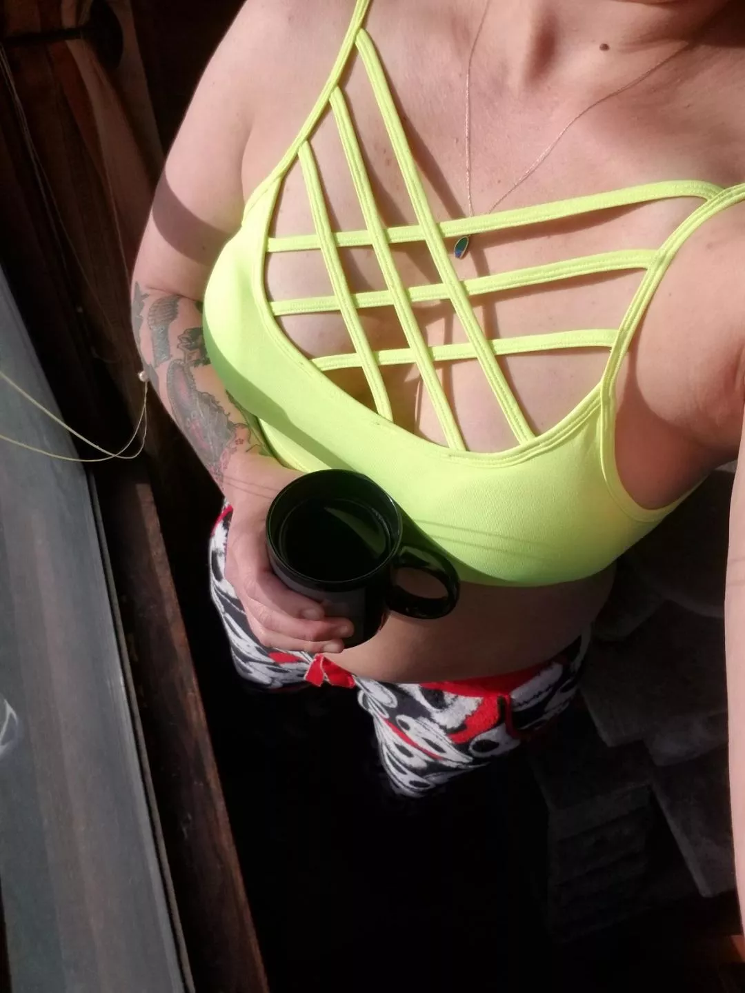 Enjoying a little sun with my coffee today. Happy Saturday yall! posted by CatDog21334