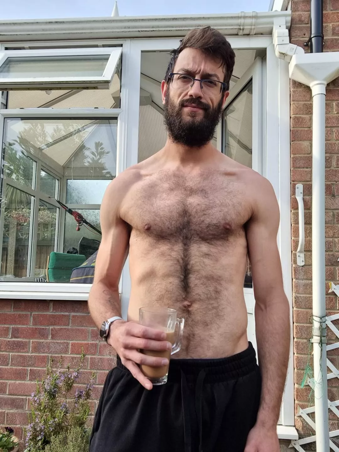 Enjoying a morning coffee. posted by icoulddowithaname